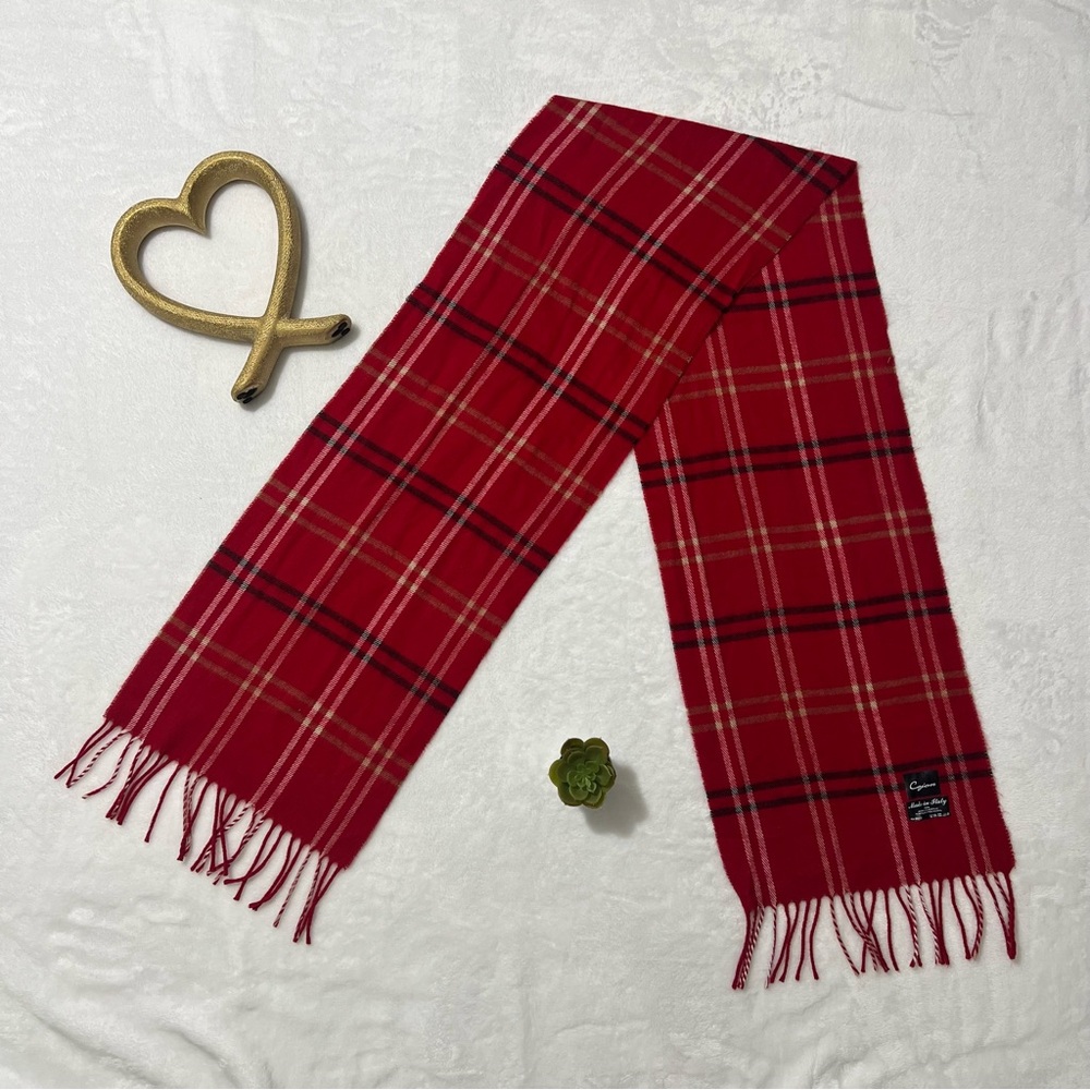 Cejon Red and Black Plaid Scarf